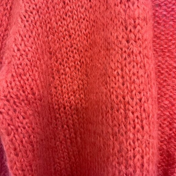 BARBIE open sweater vest pink hand made. Wool blend - Picture 2 of 5